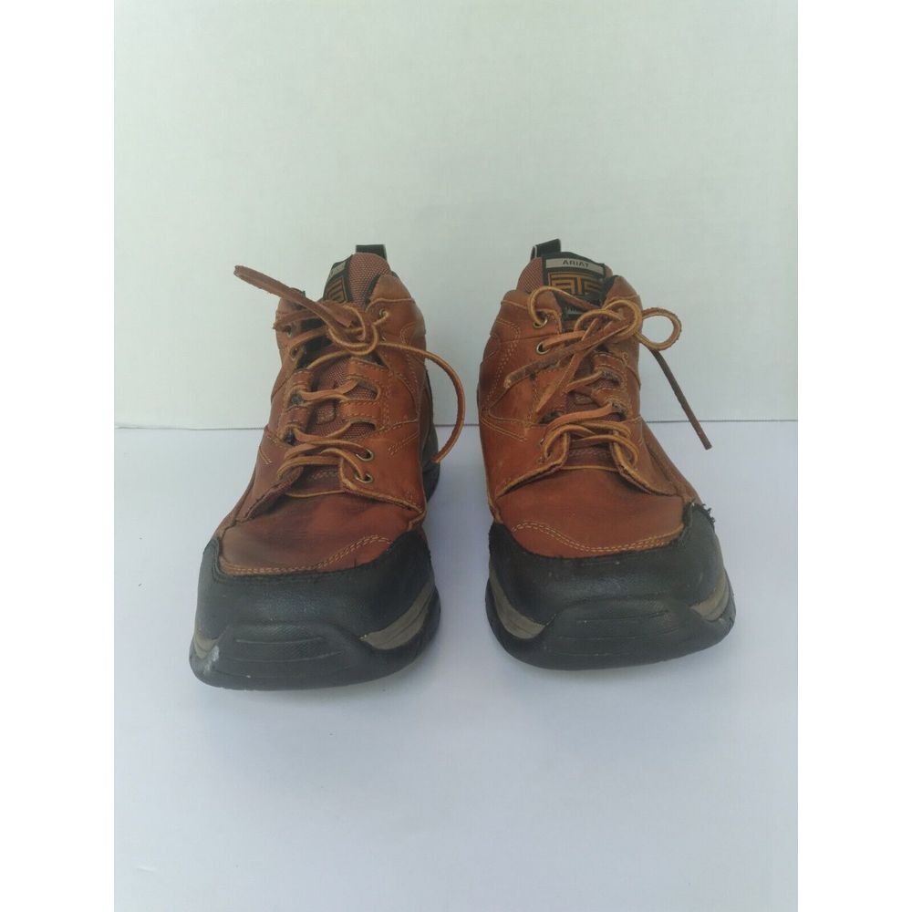 Rugged Brown Leather Hiking Boots Outdoor Adventure Shoes Comfort Walking Ankle